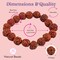 5 Mukhi Rudraksha Bracelet Suitable for Yoga, Meditation 5 Face Nepali Panchmukhi Rudraksh Natural Healing Round Bead Stretchable Elastic Bracelet Daily Fashion Wear Men (8.5 Mm)